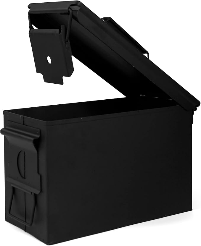 GUGULUZA Metal Ammo Can 30/50 Cal, Lockable Bullet Storage Case, Waterproof & Airtight Containers Box with Flip Top for Long-Term Storage Shotgun, Rifles, Pistols Ammunition - Image 2
