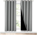 NICETOWN Full Shade Curtain Panels, Pair of Energy Smart & Noise Blocking Out Blackout Drapes for Dining Room Window, Thermal Insulated Guest Room Lined Window Dressing(Silver Grey, 52 x 72 inch) by NICETOWN