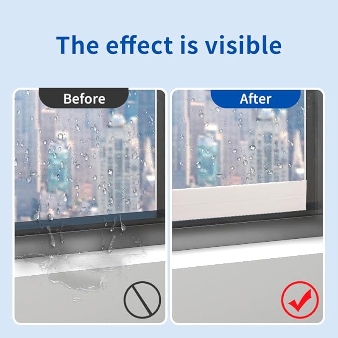 Window Condensation Absorber Weather Stripping Moisture Absorber Strip for RV White Absorbing Water and Keeping Sill Dry 1.18inch*13feet - Image 8