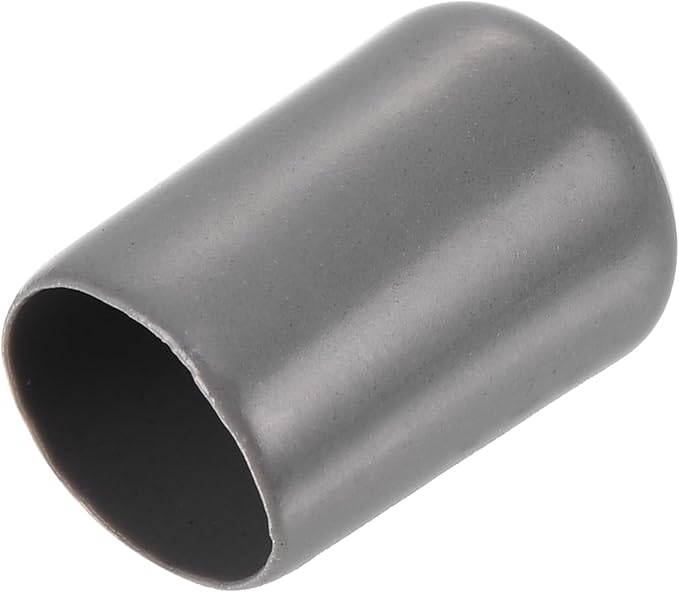 uxcell 20pcs Rubber End Caps 13mm ID Vinyl PVC Round Tube Bolt Cap Cover Screw Thread Protectors Dark Grey by uxcell