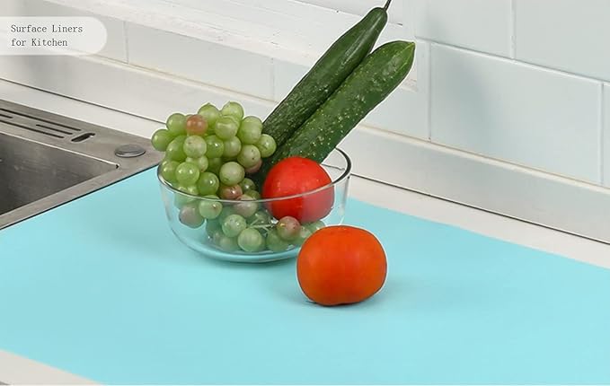 Shelf Liner, Drawer Liners for Kitchen,Non Adhesive Water Resistant, Strong Grip,Easy Clean and Trim, Smooth Surface Liners for Kitchen Cabinets, Shelves, Pantry（11.9inches x 59 inches） - Image 5