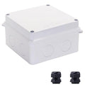 Junction Box, Reserved Holes Electrical Boxes Waterproof IP65 ABS Plastic Electrical Power Cord Enclosure Project Box White 3.9 x 3.9 x 2.8 inch(100x100x70mm) by LuSumtly