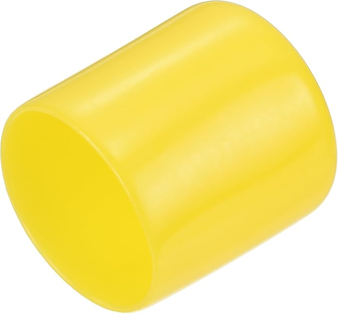 uxcell 20pcs Rubber End Caps 29mm(1 1/8") ID Vinyl PVC Round Tube Bolt Cap Cover Screw Thread Protectors Yellow by uxcell