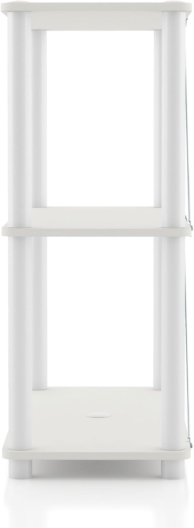 Homes: Inside + Out Apexa Modern 3-Tier Wide Shelving Units, Collectibles Display Shelves, Easy Assembly Standing Shelf, Home Storage Organizer for Living Room, Bedroom, Office, White - Image 12
