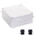 Junction Box, Reserved Holes Electrical Boxes Waterproof IP65 ABS Plastic Electrical Power Cord Enclosure Project Box White 5.9 x 5.9 x 2.8 inch(150x150x70mm) by LuSumtly