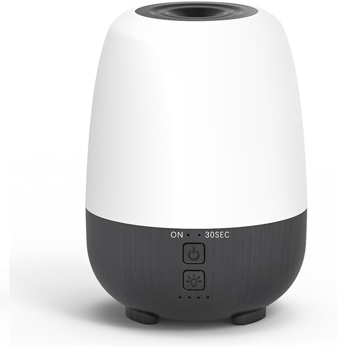 150ML Rechargeable Battery Operated Essential Oil Diffuser, Portable Cordless Aromatherapy Diffuser,7-Hour Runtime with 7 LED Color Changing Lights by SEEDSEEL