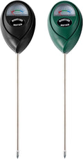 2 Packs Soil Moisture Meter, Plant Water Meter for House Plants, Soil Tester Test Kit Soil for Garden Lawn Farm Indoor & Outdoor Use, No Battery Required (Black & Green) by Fpxnb