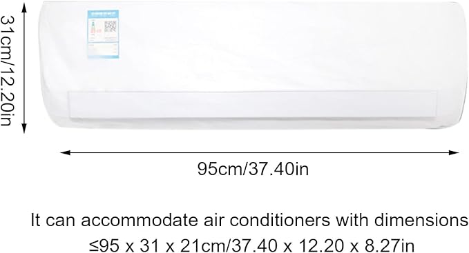 Wall Air Conditioner Cover - 37.40 Inches Indoor AC Protector, Dustproof Moisture Proof, Washable All Inclusive Leak Resistant Protective Cover for Wall Mounted Units at Home - Image 5