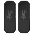 Temperature and Humidity Sensor,No Hub Required,BVAZTVP Compatible with Alexa and Google Home,for Home, Baby Rooms,Greenhouses Accessories, Garages, Office 2Pack Black(No Include Battery) by Unknown