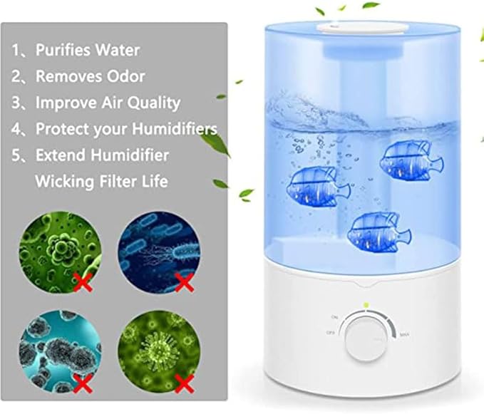 12PCS Universal Humidifier Tank Cleaner,Demineralization Cleaning Ball for Most Humidifier & Fish Tank, Purifies Water, Eliminates White Dust and Odor, Prevents Hard Water Build-Up - Image 5