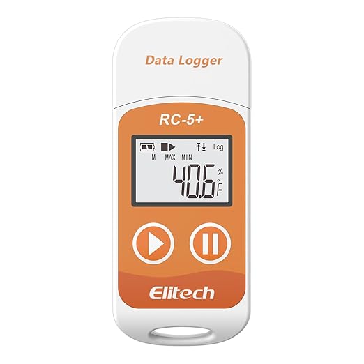 Elitech RC-5+Digital PDF USB Temperature Data Logger Reusable Recorder Refrigerator Thermometer 32000 Points High Accuracy by Elitech