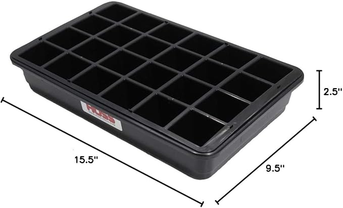 Hoss 24-Cell Seed Starting Tray | Sturdy and Built to Last | Includes Bottom Tray and Humidity Dome - Image 3