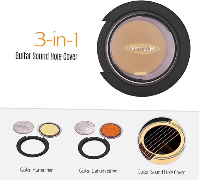 SM-20 3-in-1 Acoustic Guitar Sound Hole Cover Humidifier Reservoir Dehumidifier for 99-101mm Guitar Sound Hole,Sound Hole humidifier for Acoustic Guitar,Sound Hole Cover - Image 3