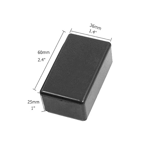YXQ 60x36x25mm Waterproof Electric Project Case Junction Box with Cover Black Plastic, 6-Pack - Image 2