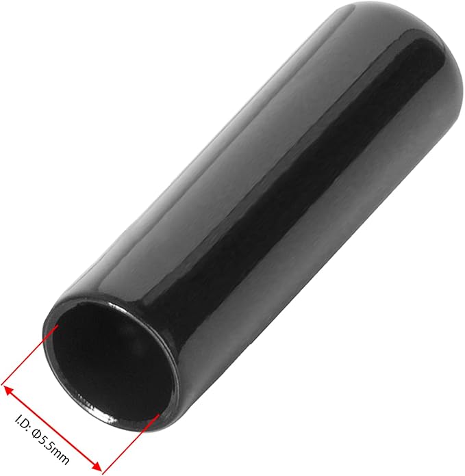 20 PCS Black Round Vinyl Rubber End Caps Kits, Flexible Screw Thread Protectors Safety Cover for Metal Tubing Rod Bolt, 5.5mm (11/50 inch) - Image 2