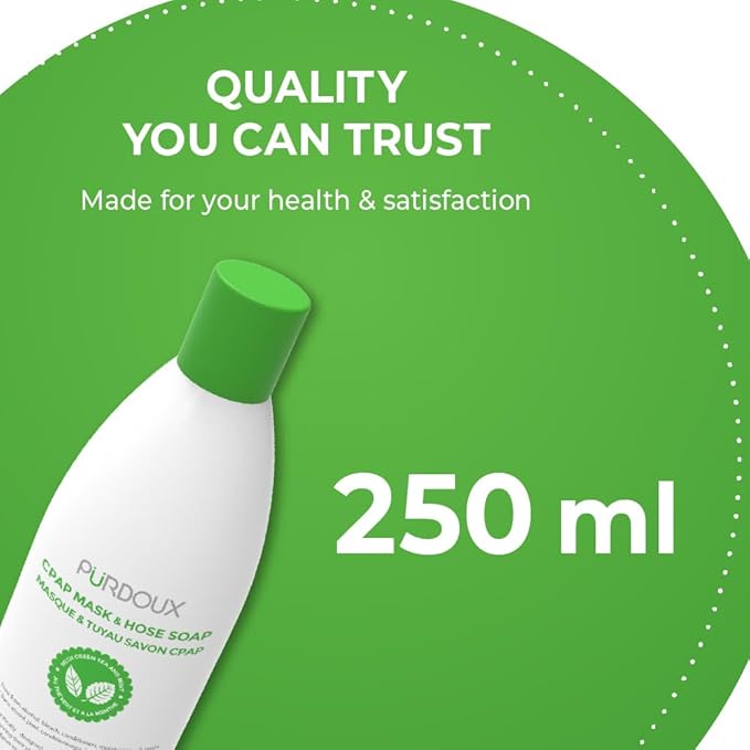 Purdoux CPAP Mask & Hose Soap Unscented(Pack of 3 Bottles, 250ML / 8.4OZ Green Tea-Mint)-CPAP Supplies, CPAP Accessories, CPAP Soap Cleaner for CPAP Machine - Image 5