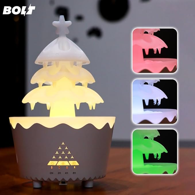 BOLT Pine Tree Humidifier 250ml - Ultrasonic Cool Mist Humidifier, Compact Design, Modern Aesthetic, Humidity Control for Dry Seasons, 7 Color Settings, Great For Bedroom, Nursery, Office, Lounge - Image 5