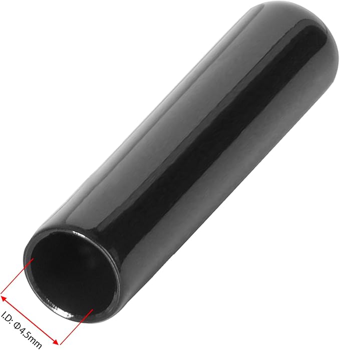 20 PCS Black Round Vinyl Rubber End Caps Kits, Flexible Screw Thread Protectors Safety Cover for Metal Tubing Rod Bolt, 4.5mm (9/50 inch) - Image 2