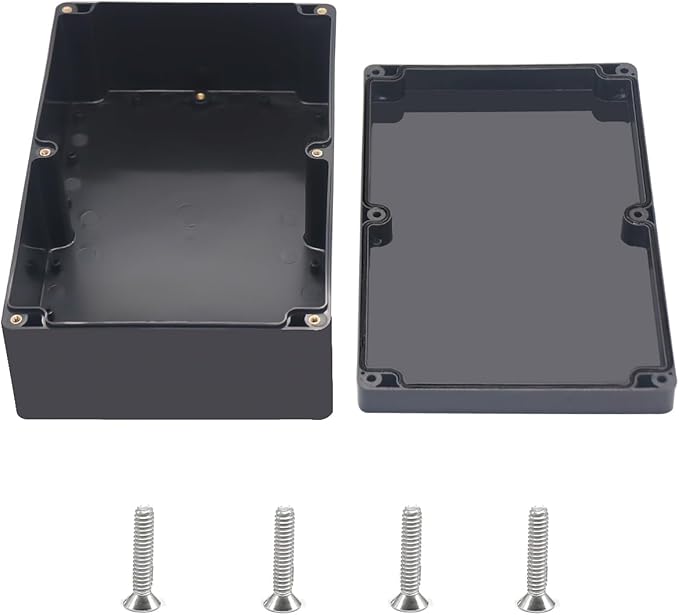 Outdoor Waterproof Junction Box IP67 Project Box ABS Black Electrical Boxes Electronic Enclsoure for DIY Project 9.1 x 5.9 x 3.4 inch (230x150x87mm) by Otdorpatio