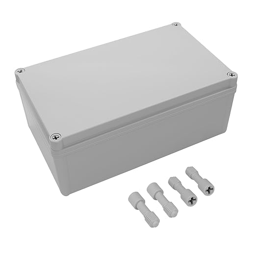 LeMotech Junction Box IP67 Waterproof Dustproof ABS Plastic Project Box for Electrical Outdoor Enclosure Gray 9.8 x 5.9 x 3.9 inch (250 x 150 x 100 mm) by LeMotech