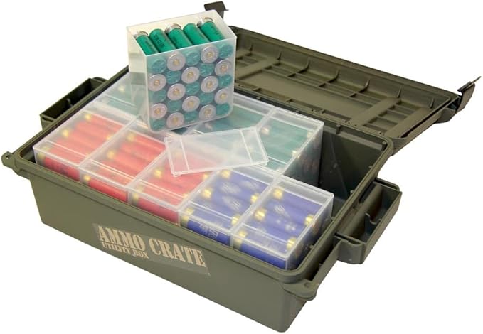 MTM ACR4-18 Ammo Crate Utility Box-Carry up to 65lbs of gear-Stackable design, double padlock for security - Water-resistant O-ring seal - Army Green - Image 4