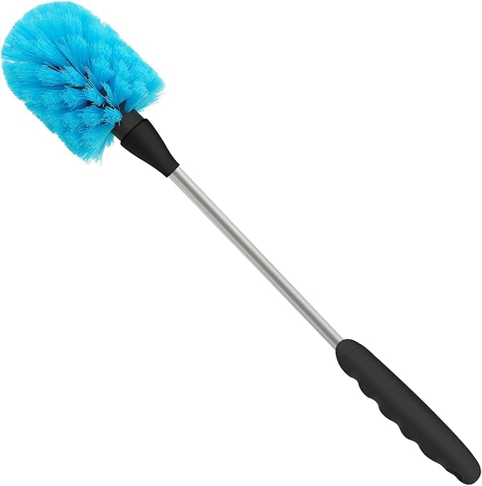 Long Bottle Brush, 15.35 in Bendable Cleaner Brushes for Cleaning Neck Beer Bottles, Wine, Baby Bottles, Water Bottles, Tumblers, Flask, Bird Feeder, Vase, Pipes and Brewing Supplies Blue/1Pack by Haomaomao