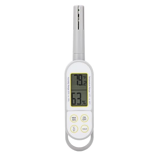 Indoor Temperature Humidity Meter, Digital Dry Wet Thermometer Handheld Hygrometer with Battery for Outdoor, Home, Industry, Agriculture HVAC by Miskall