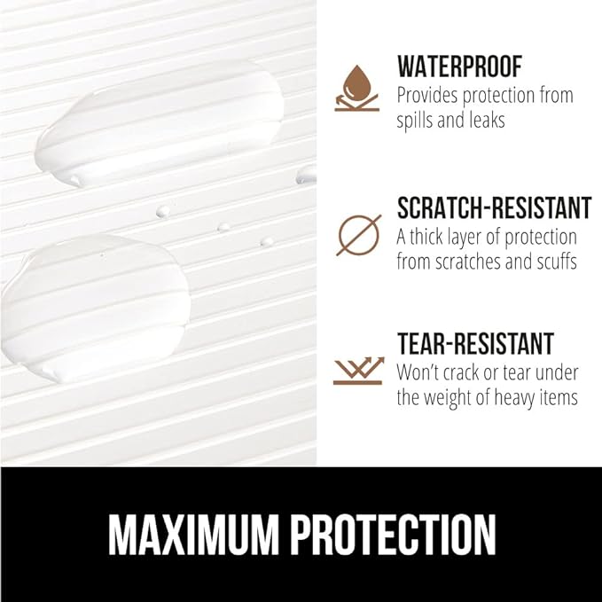 GORILLA GRIP DuraGuard Shelf Liner, Non-Adhesive Cabinet Liners for Kitchen Drawers, Shelves, Refrigerator, Pantry Storage, Bathroom Closet, Durable Waterproof BPA Free Ribbed Plastic, 12x20 Clear - Image 4