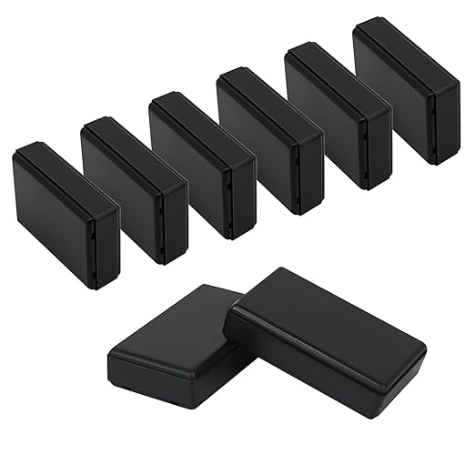 Project Box 8 Pieces Electrical Box Small Junction Box ABS Plastic Enclosure Power Electronic Case Black 2.76" x 1.65" x 0.71"(70 x 42 x 18mm) by HoHaing
