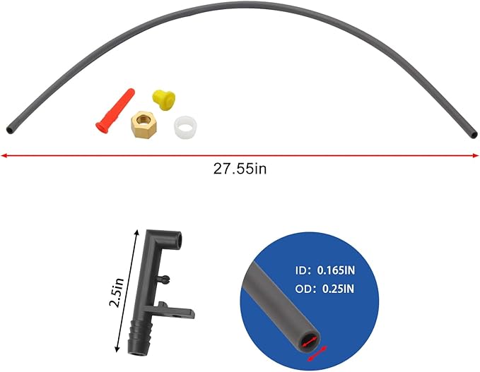 4079 Humidifier Feed Tube Assembly Kit with Nozzle, Sleeve Nut, Orifice, Strainer for 500 Series Compatible with Humidifier 110, 220, 500, 500A, 500M, 550, 550A, 558 - Image 2