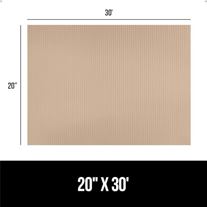 GORILLA GRIP DuraGuard Shelf Liner, 20x30 Non-Adhesive Cabinet Liners for Kitchen Drawers, Shelves, Refrigerator, Pantry Storage, Bathroom Closet, Durable Waterproof BPA Free Ribbed Plastic, Beige - Image 8