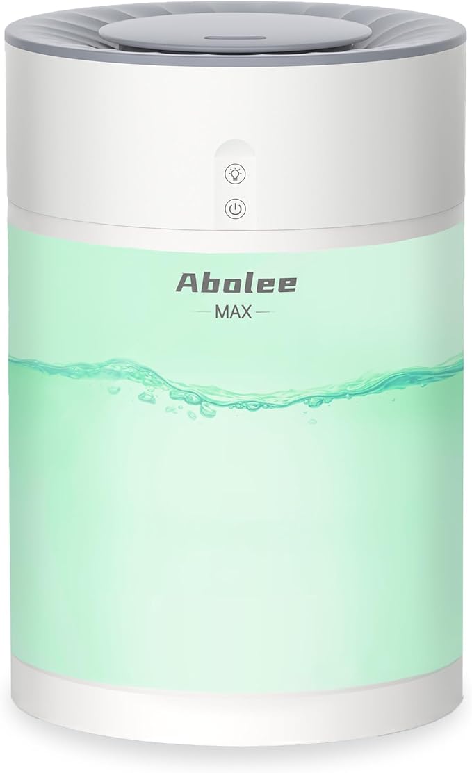 Abolee Humidifiers for Bedroom 4.5L Cool Mist with Essential Oil Diffuser, Humidifier Large Room, 24dB Quiet Air Humificador fit Baby Nursery & Plants, 360° Adjustable, Easy Fill & Cleaning (White) by Abolee