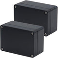 2 Pack Project Box ABS Plastic Black Electrical Boxes IP65 Waterproof DIY Electronic Junction Box Power Enclosure 3.94x2.68x1.97 inch(100 x 68 x50 mm) by Otdorpatio