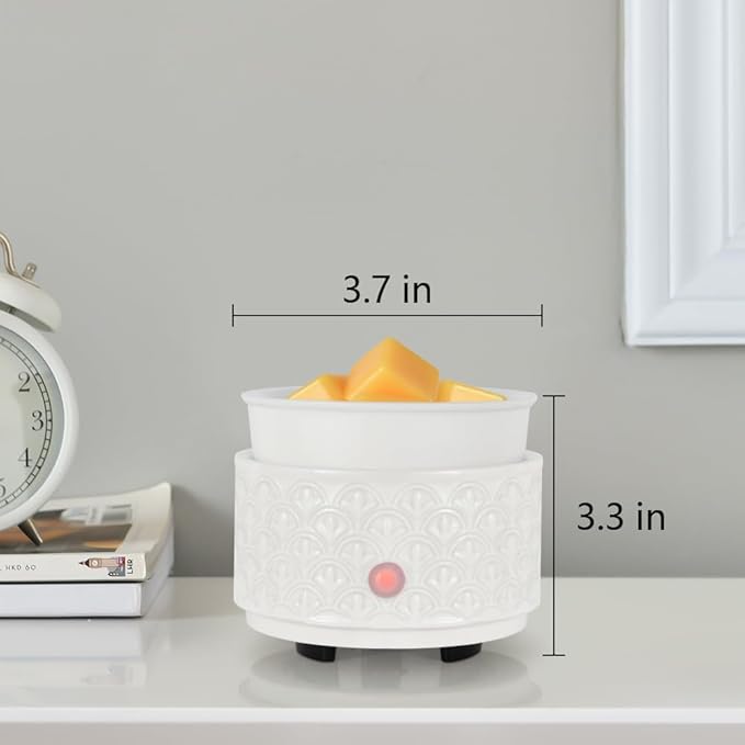 kobodon Ceramic Wax Melt Warmer - 3-in-1Electric Wax Warmer-Fragrance Candle Burner for Scented Wax Tarts and Essential Oils - Wax Melts as Gifts for Moms Grandma Women Girls（White）… - Image 2