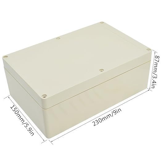 LeMotech Waterproof Dustproof IP65 ABS Plastic Junction Box Universal Electric Project Enclosure Pale Gray 9.0 x 5.9 x 3.4 inch (230 x 150 x 87 mm) - Image 2