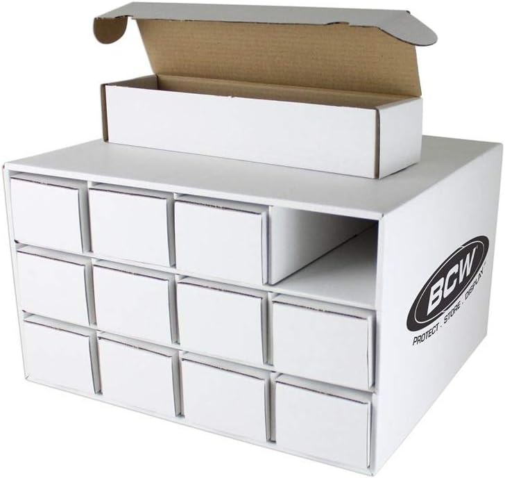 BCW Card House Storage Unit with 12 x 800ct Boxes | Holds Up to 9600 Cards | Organizer for Sports Cards, Pokémon, Magic: The Gathering & More by BCW