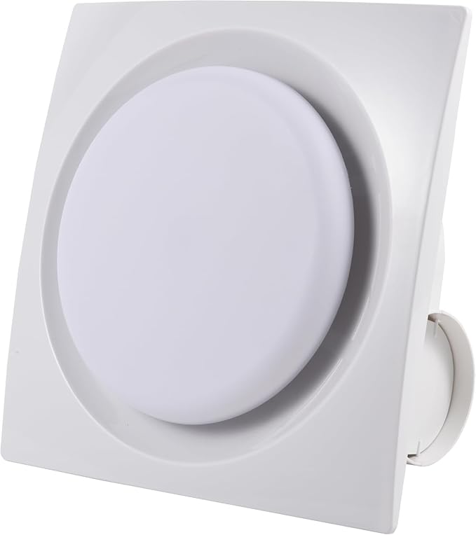 Bathroom Exhaust Fan with LED Light Ceiling Mount Ventilation Fan 110 CFM 1.0 Sones 4 Inch Duct Quiet Bathroom Vent Fan with Light Combo 5000K for Home Bath Office Hotel(Round) by Unknown