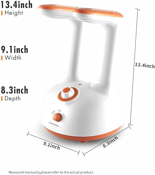 Euphonious Boot Dryer, Shoe Dryer with 6-Timer Settings, Boot Dryer for Work Boots and Winter Boots, Two mode Quick-Dry&Gentle-Dry, White/Orange - Image 8