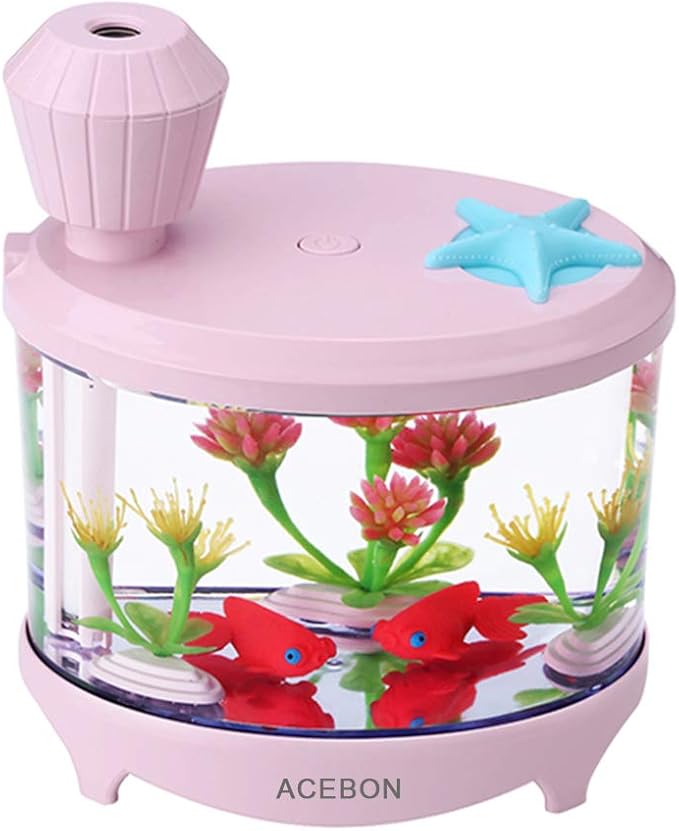 Portable Mini Humidifier, 460ml Cool Mist Small Humidifier, USB Quiet Operation Desktop Humidifiers for Baby Bedroom Travel Office Home, 2 Mist Modes (Pink) by Home