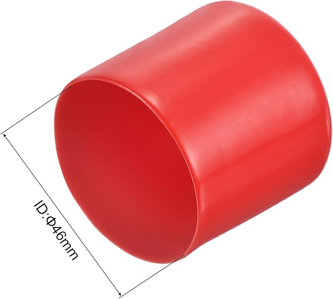 uxcell 20pcs Rubber End Caps 46mm ID Vinyl Round Tube Bolt Cap Cover Thread Protectors Red - Image 3