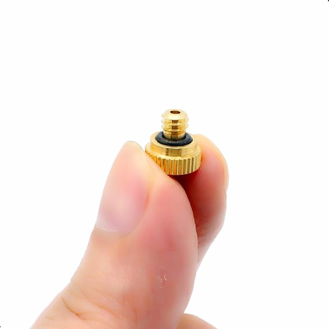 10Pcs Brass Misting Nozzle - 0.012" Orifice (0.3mm) Dia 10/24 UNC Replacement Heads for Outdoor Cooling System (0.3mm) - Image 3