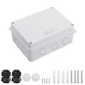 LeMotech Junction Box, Electrical Box IP65 Water Resistant Dustproof ABS Plastic Project Enclosure for Electronics White, External Size 5.9 x 4.3 x 2.8 inch by LeMotech