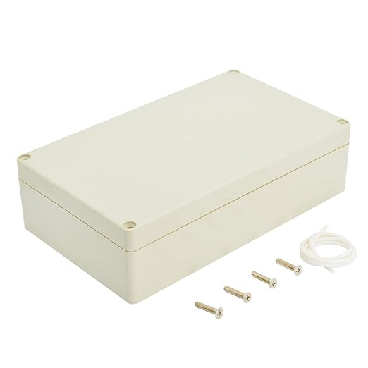 LeMotech Waterproof Dustproof IP65 ABS Plastic Junction Box Universal Electric Project Enclosure Pale Gray 7.9 x 4.7 x 2.2 inch (200 x 120 x 56 mm) by LeMotech