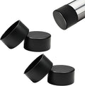 4 Pcs 2-3/8"(61 mm) Round Chair Leg Tips Caps, Silicone Rubber Furniture Leg Floor Protectors, Reduce Noise Folding Metal Chair Leg Cap Replacement for Bar Stool Leg Patio Indoor, Black by BOPOREAE