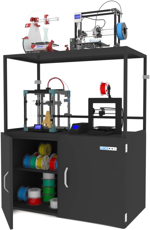 300L 3D Printer Filament Storage Cabinet with Dehumidifier | Industrial Sealed Dehumidifying Cabinet Holds 160 Rolls -Compatible with PLA/ABS/TPU (300L Black) by RJOKMT