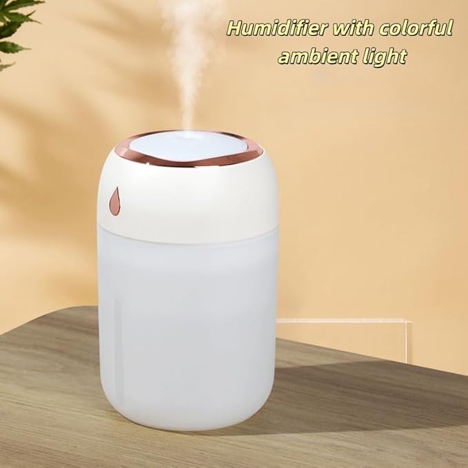 Portable Mini Humidifier for Bedroom, Office, Car, USB Personal Humidifier with LED Lights, 330ML Capacity, Auto Shut-Off, Aromatherapy Diffuser - Image 6
