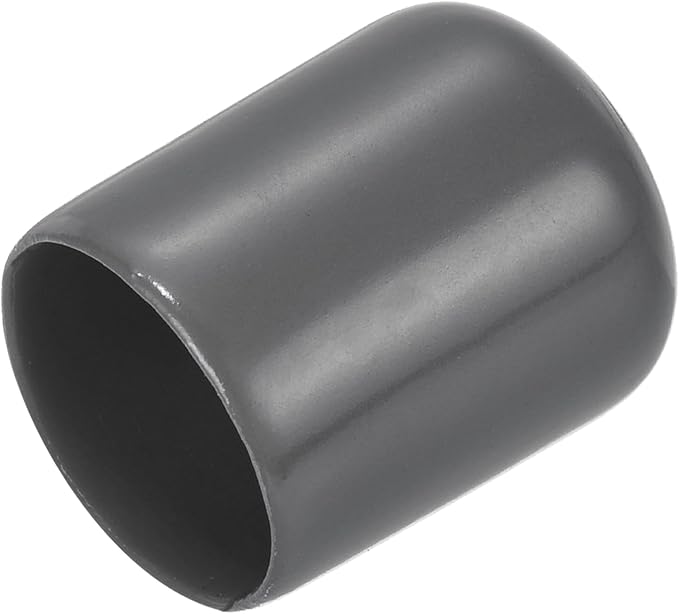uxcell 20pcs Rubber End Caps 16mm ID Vinyl PVC Round Tube Bolt Cap Cover Screw Thread Protectors Dark Grey by uxcell