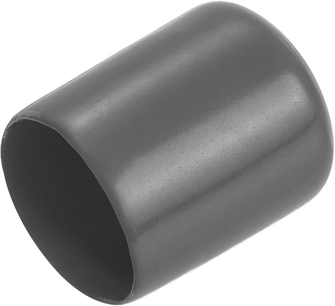 uxcell 20pcs Rubber End Caps 20mm ID Vinyl PVC Round Tube Bolt Cap Cover Screw Thread Protectors Dark Grey by uxcell