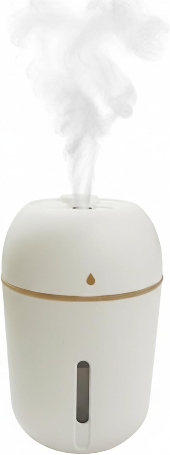 Mini USB Humidifier - Large Capacity, Ultra-Quiet 20dB, 2 Modes (Continuous/Intermittent) with Anti-Dry Burn & Night Light, Nano Mist for Room/Car/Office Desk (<10㎡) (White, 330ml) - Image 2