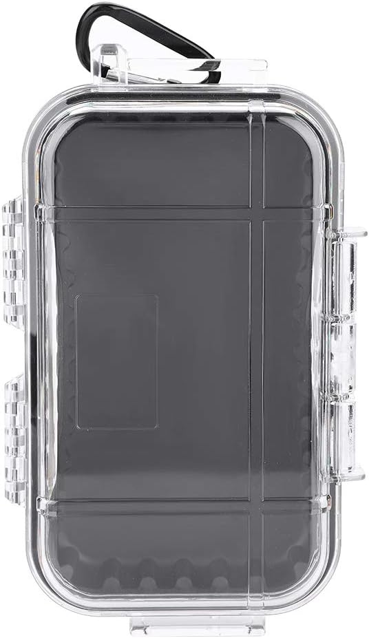 Small Waterproof Storage Case, Outdoor Survival Waterproof Dry Box Protective Case Shockproof Airtight Carry Box Container Floating Hard Shell for EDC Tools Phone Keys Watches Travel Fishing by Tiiyee